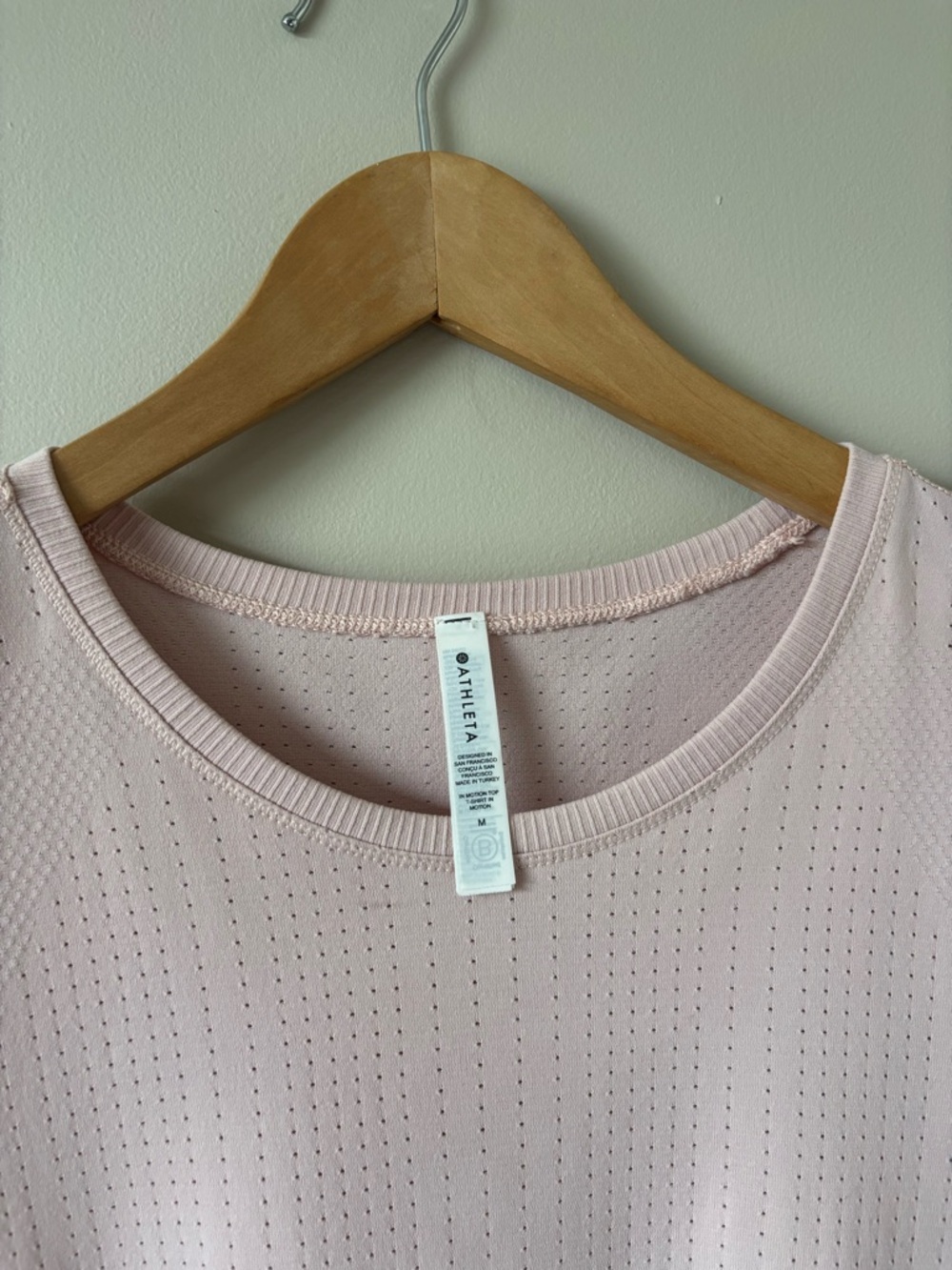 M - Athleta pastel pink, airy long sleeve